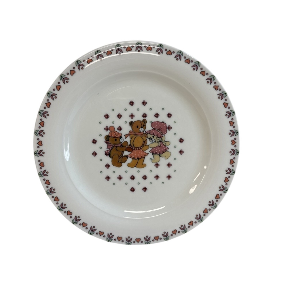 Sango Dancing Bears 3936 Bone China Childs Plate White Korea